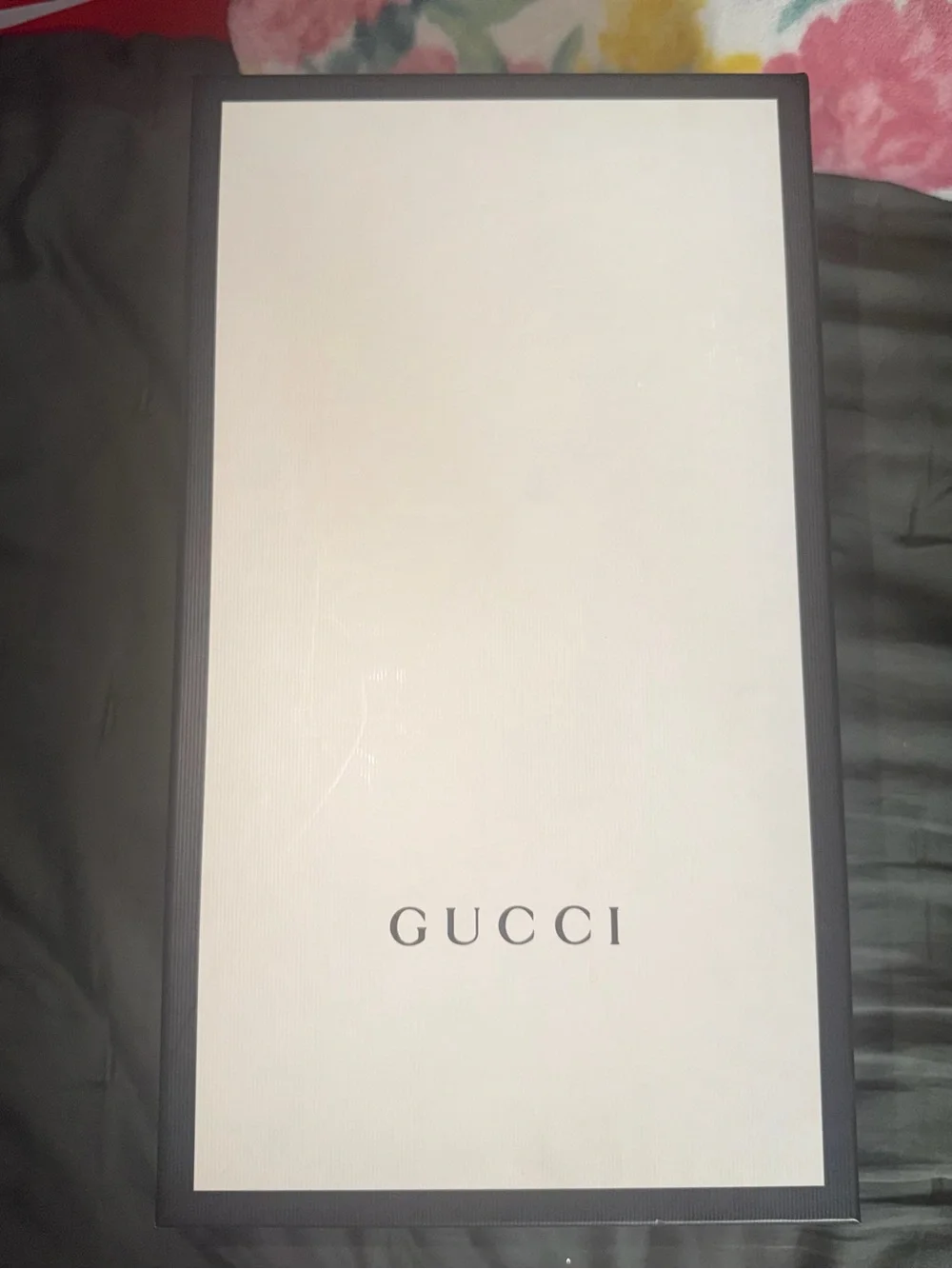 Gucci White Leather Sneakers with Red & Green